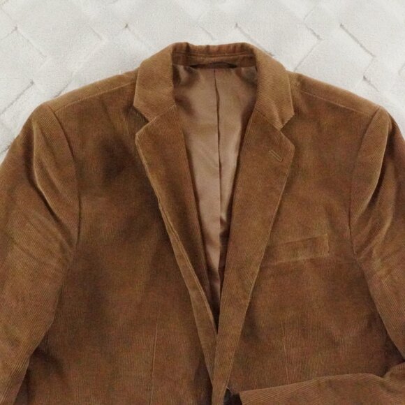 Banana Republic Corduroy Blazer Jacket Mens 38S Brown Single Breasted Formal - Picture 3 of 11